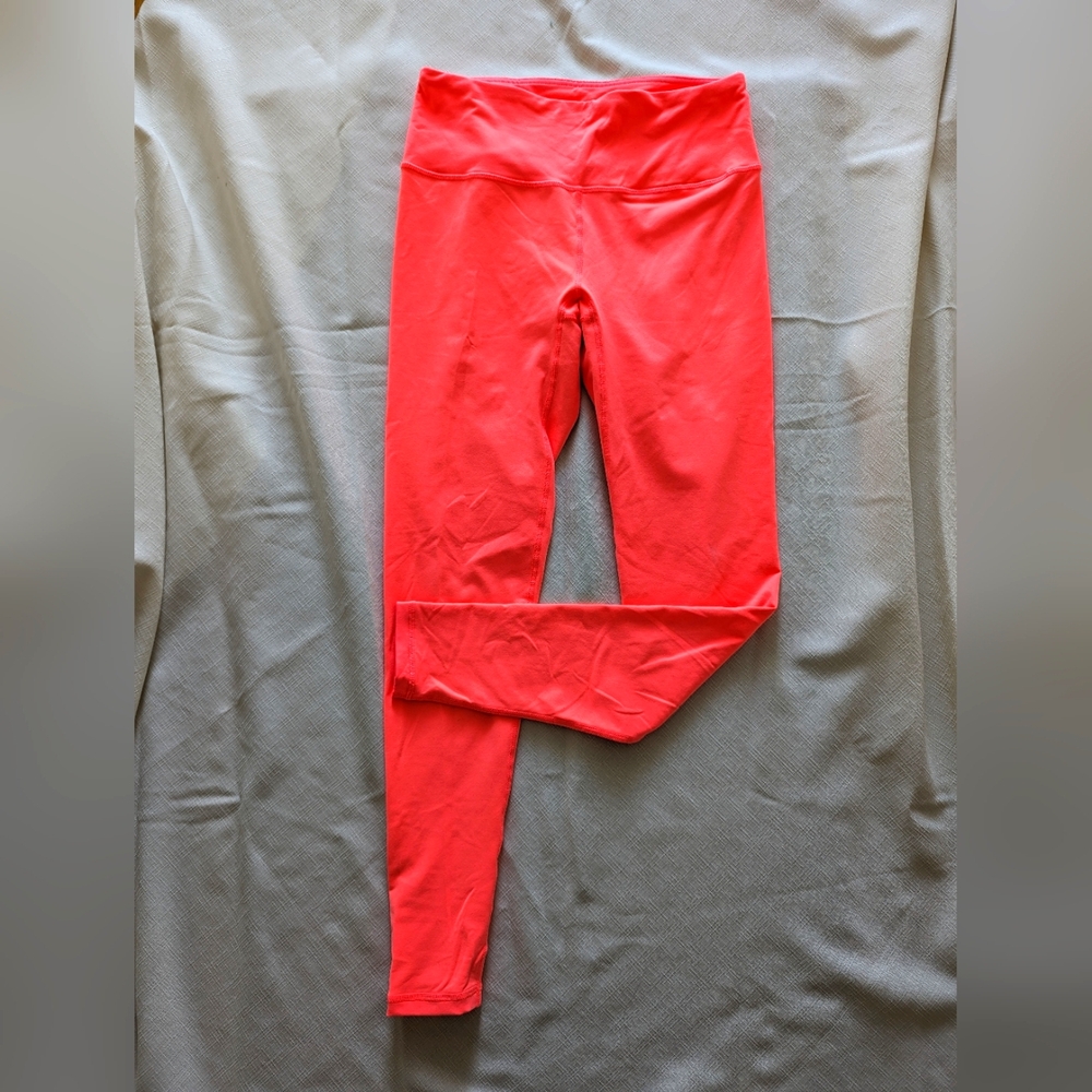 Saski Neon Orange high waisted leggings - M